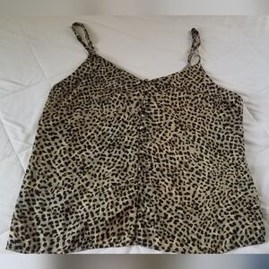 Cupcakes And Cashmere Leopard Print Camisole Tank, Large